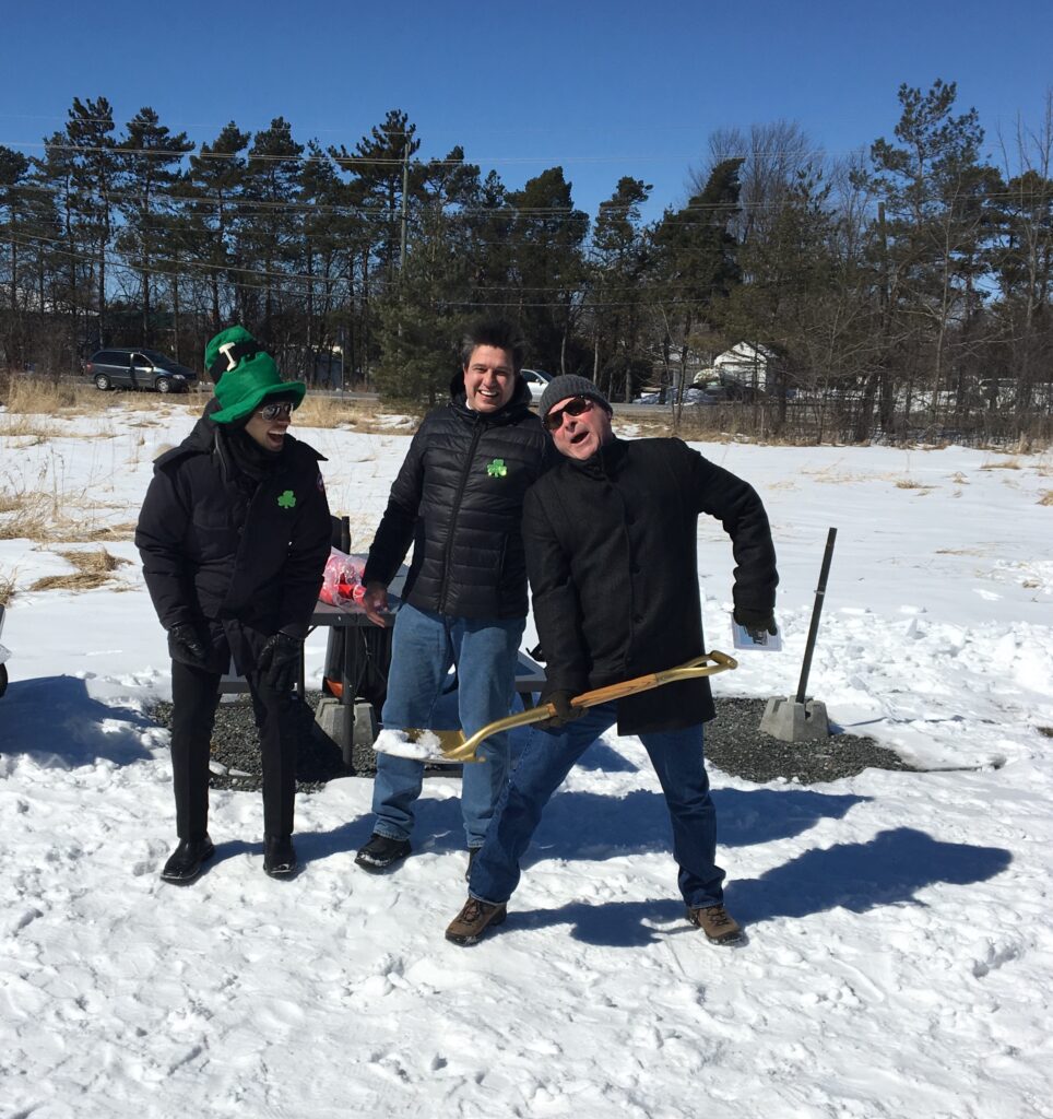 The Lanark Lifestyles team breaking ground for the first time